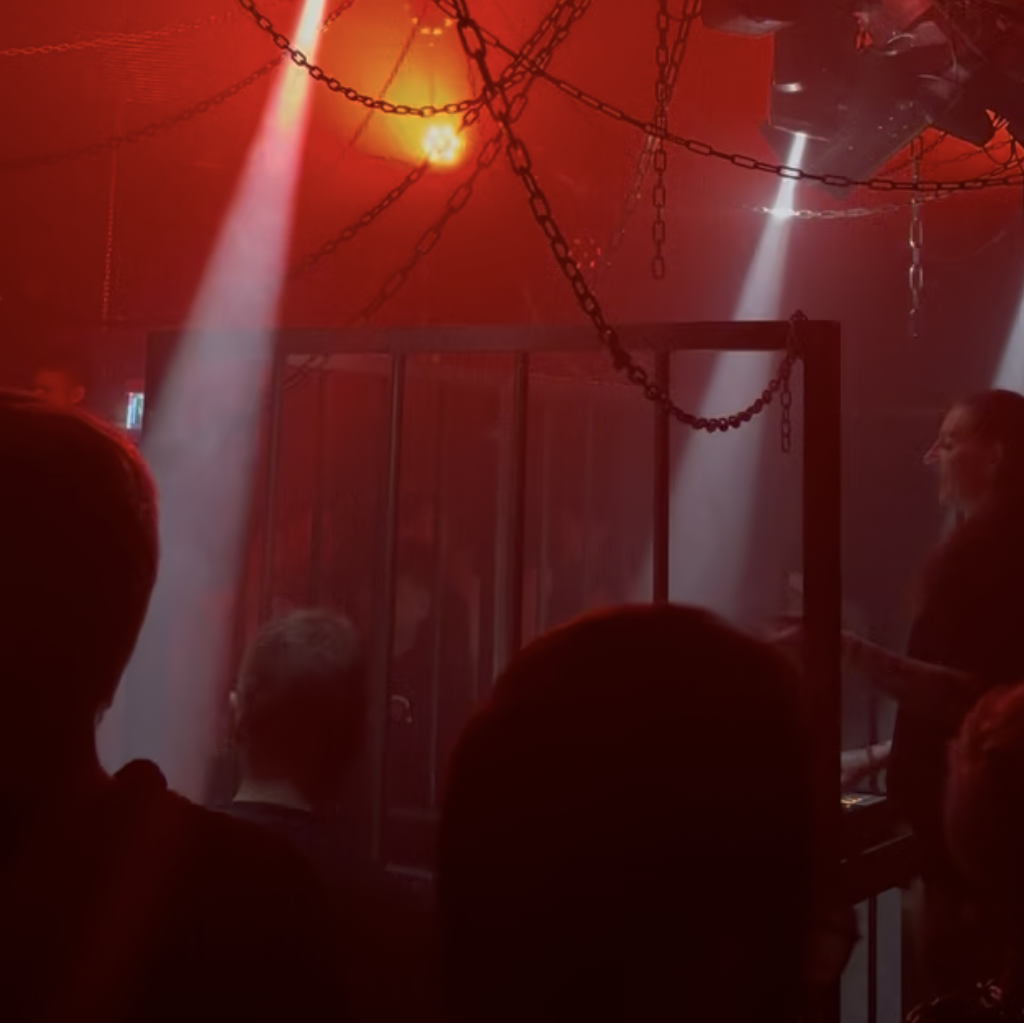 DJ playing on professional decks